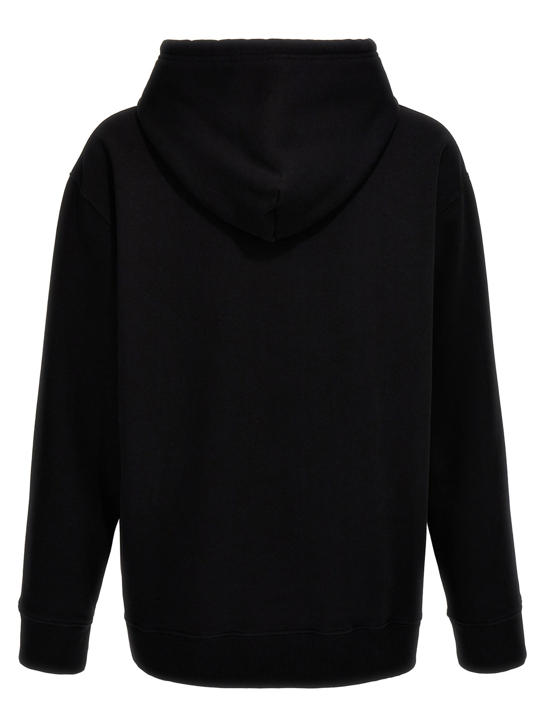 Logo Embroidery Hoodie Sweatshirt Black