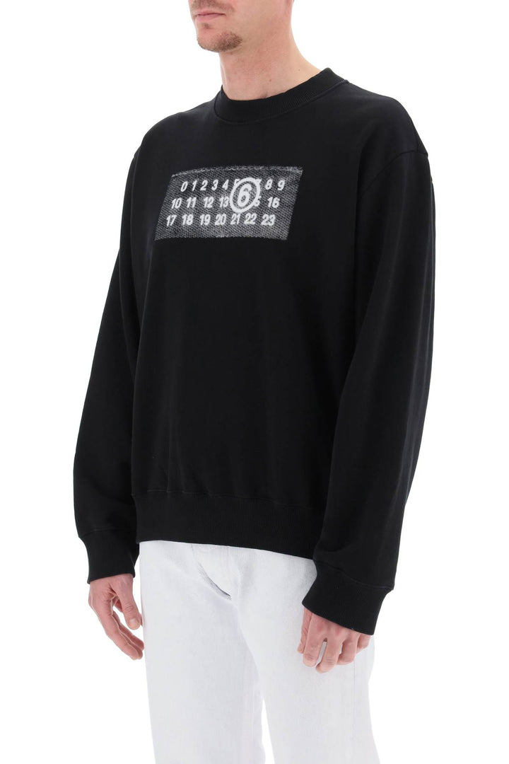 Sweatshirt With Numeric Logo Print - MM6 Maison Margiela - Men