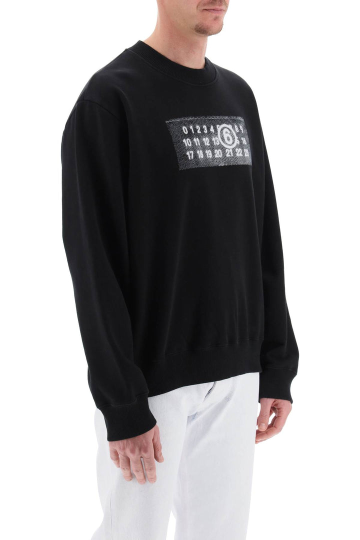 Sweatshirt With Numeric Logo Print - MM6 Maison Margiela - Men