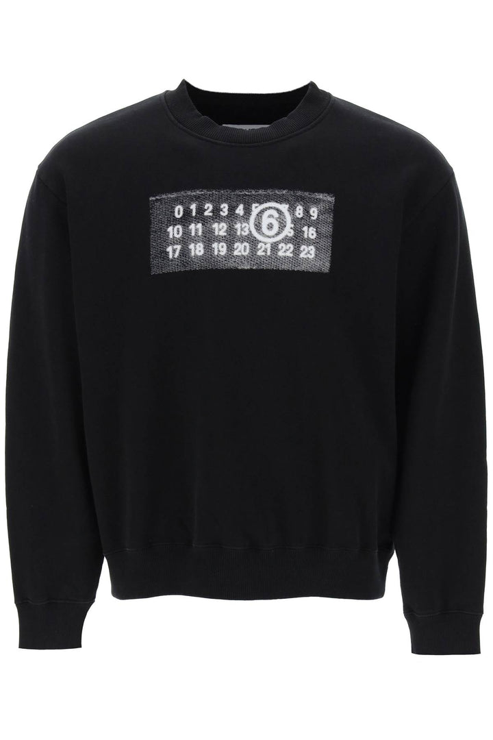 Sweatshirt With Numeric Logo Print - MM6 Maison Margiela - Men