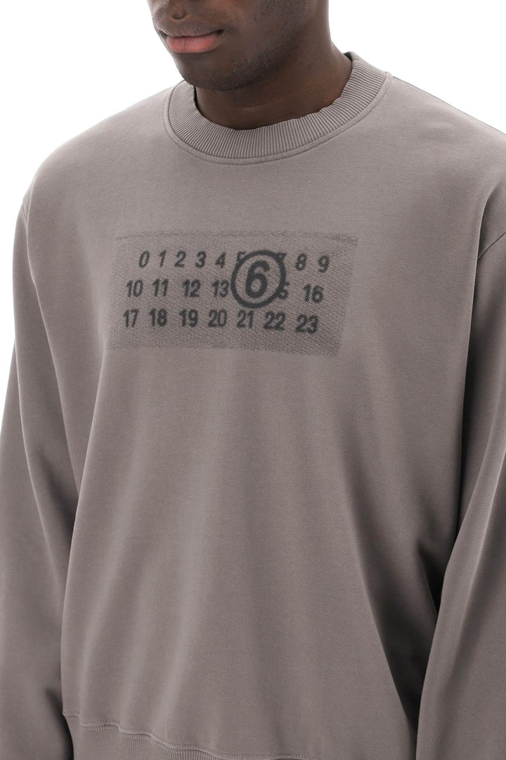 Sweatshirt With Numeric Logo Print - MM6 Maison Margiela - Men