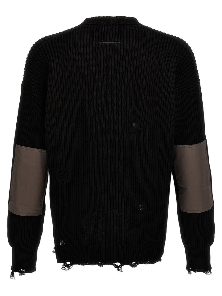 Used Effect Cardigan Sweater, Cardigans Black