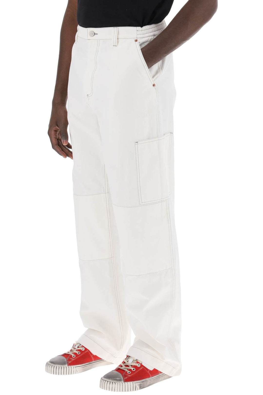 Pantaloni Ampi In Tela Di Cotone - MM6 Maison Margiela - Men