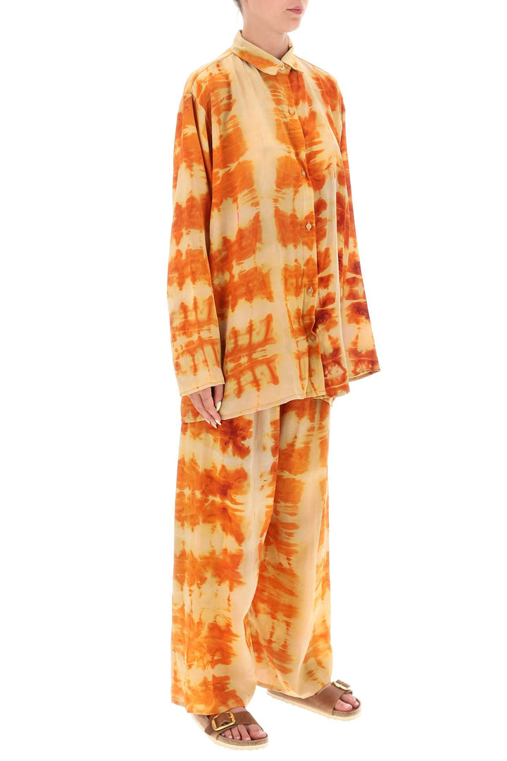 'Shibori' Silk Shirt And Pants Set - Sun Chasers - Women