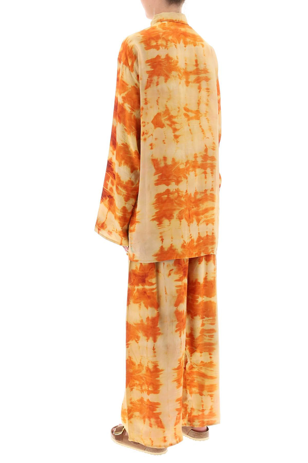 'Shibori' Silk Shirt And Pants Set - Sun Chasers - Women