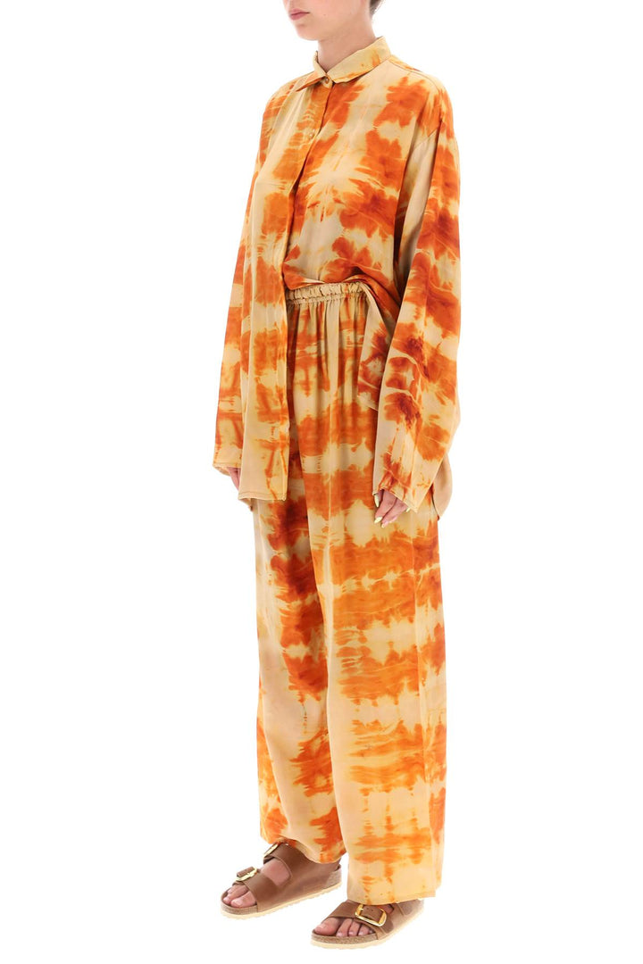 'Shibori' Silk Shirt And Pants Set - Sun Chasers - Women