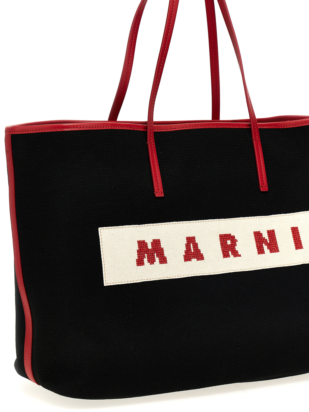 Logo Canvas Shopping Bag Tote Bag Multicolor