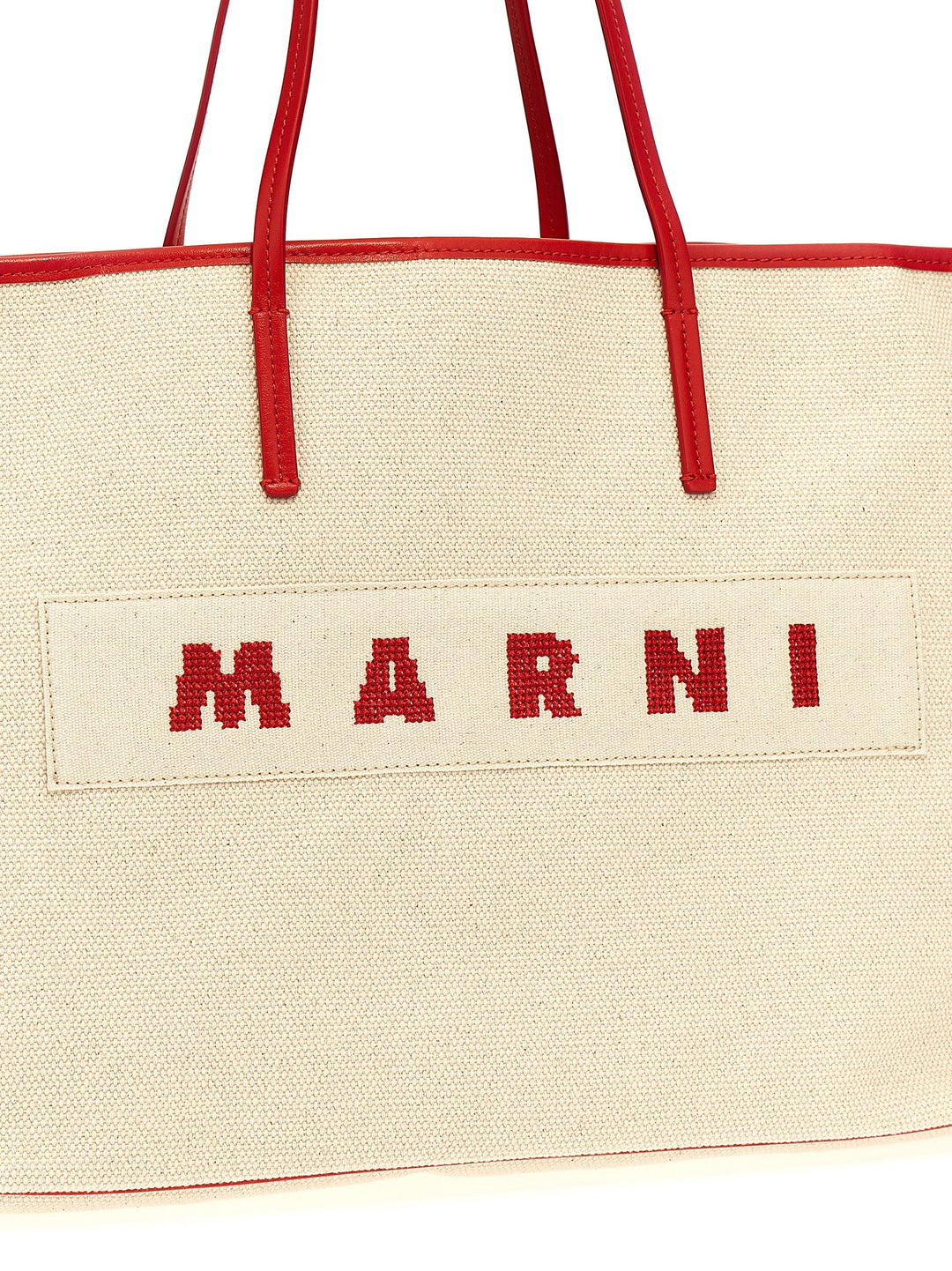 Logo Canvas Shopping Bag Tote Bag Multicolor