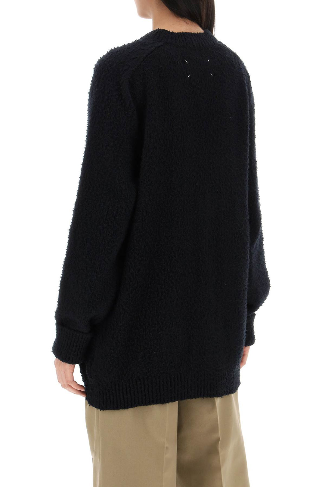 Cardigan Oversize In Misto Cotone Effetto Infeltrito - Maison Margiela - Women