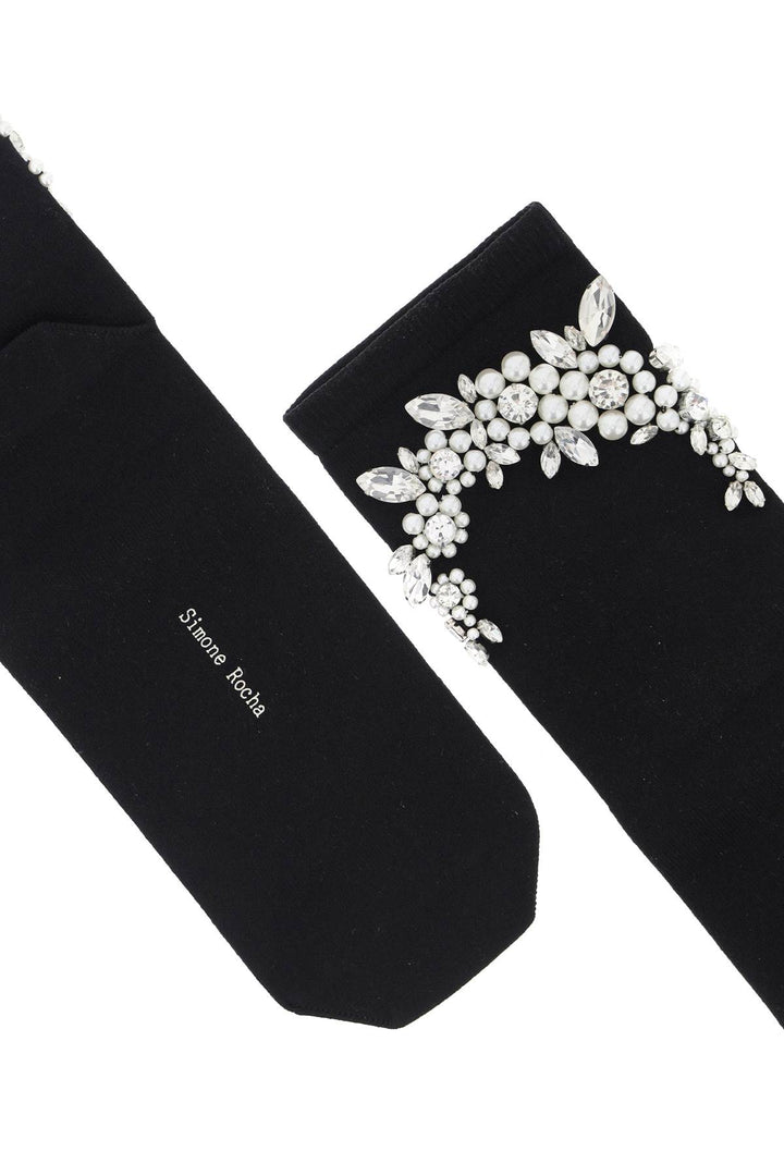 Socks With Pearls And Crystals - Simone Rocha - Women