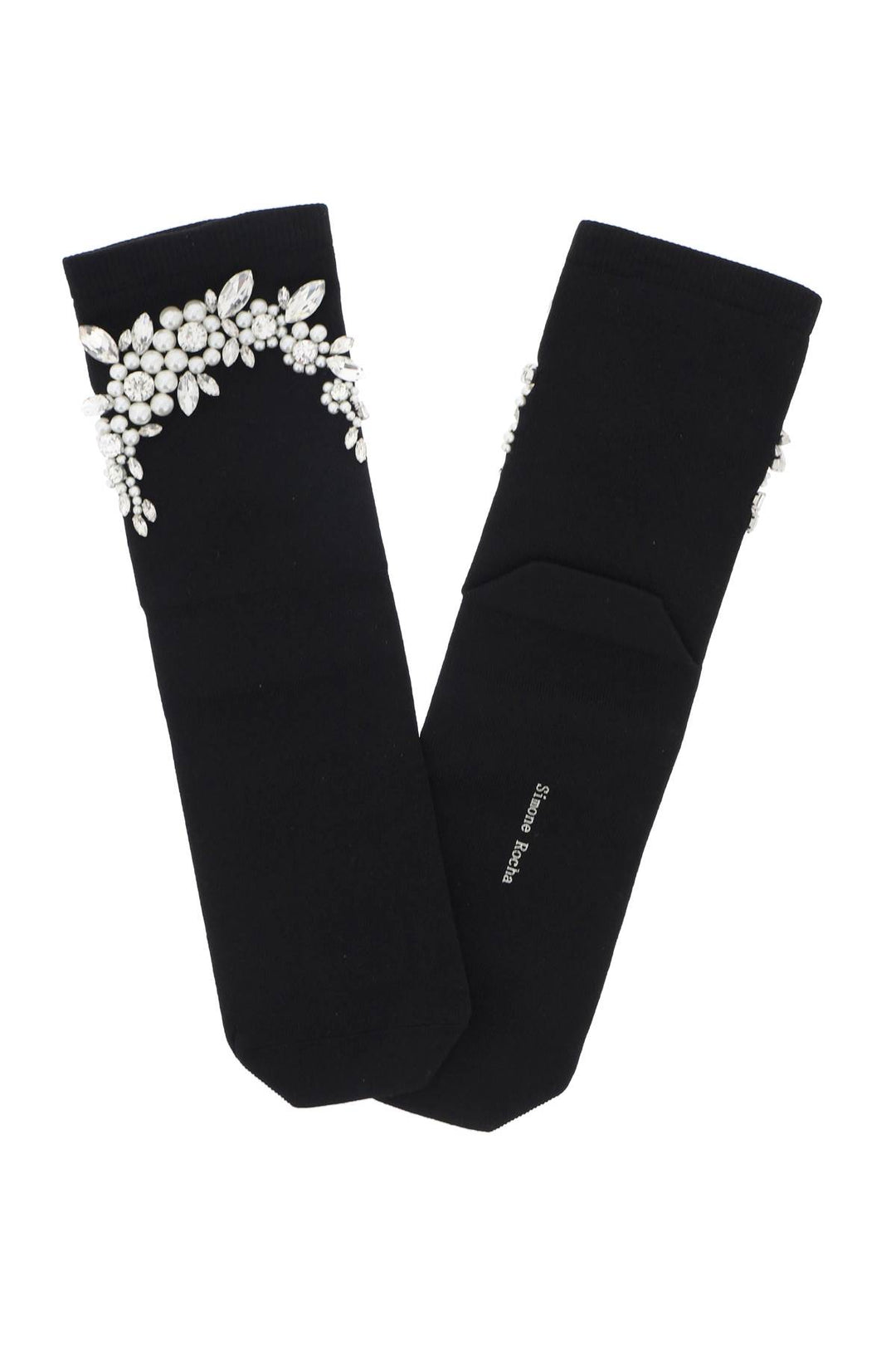 Socks With Pearls And Crystals - Simone Rocha - Women