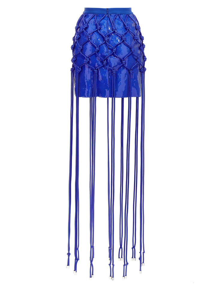 Fish Net Layered Skirts Blue