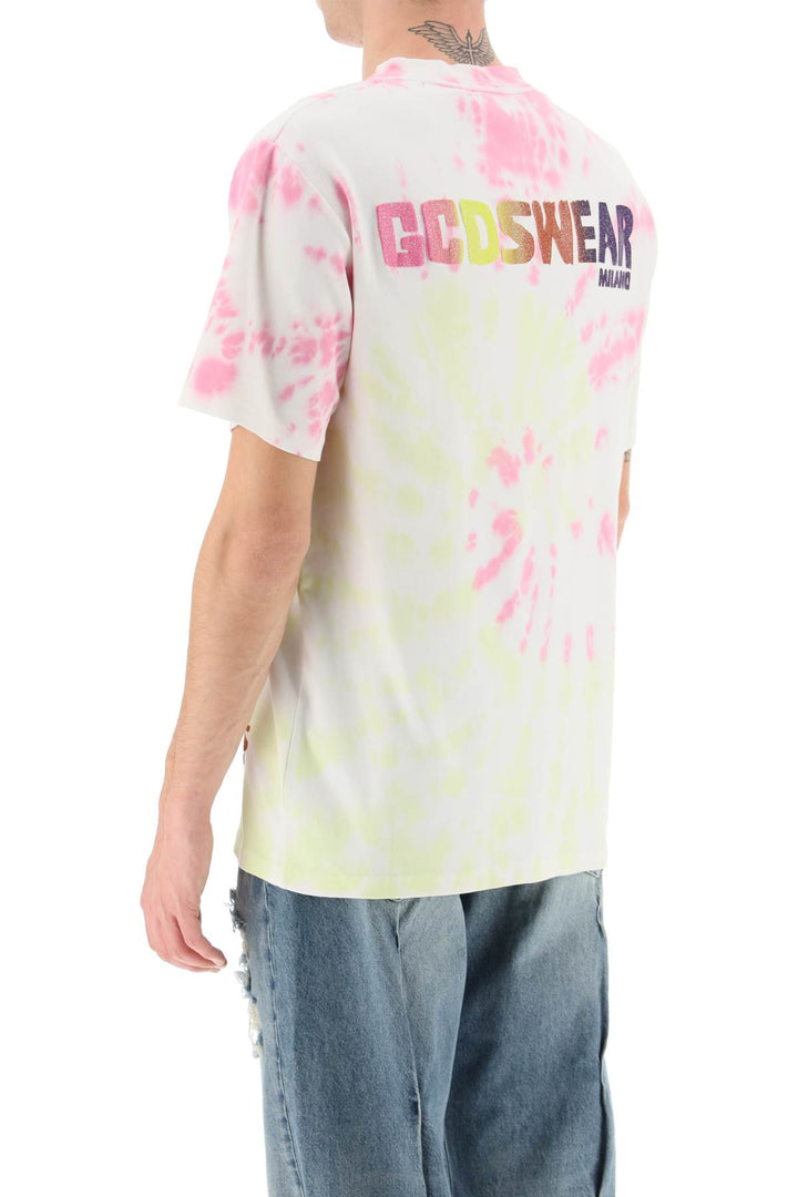 Glitter Logo Tie Dye T Shirt - GCDS - Men