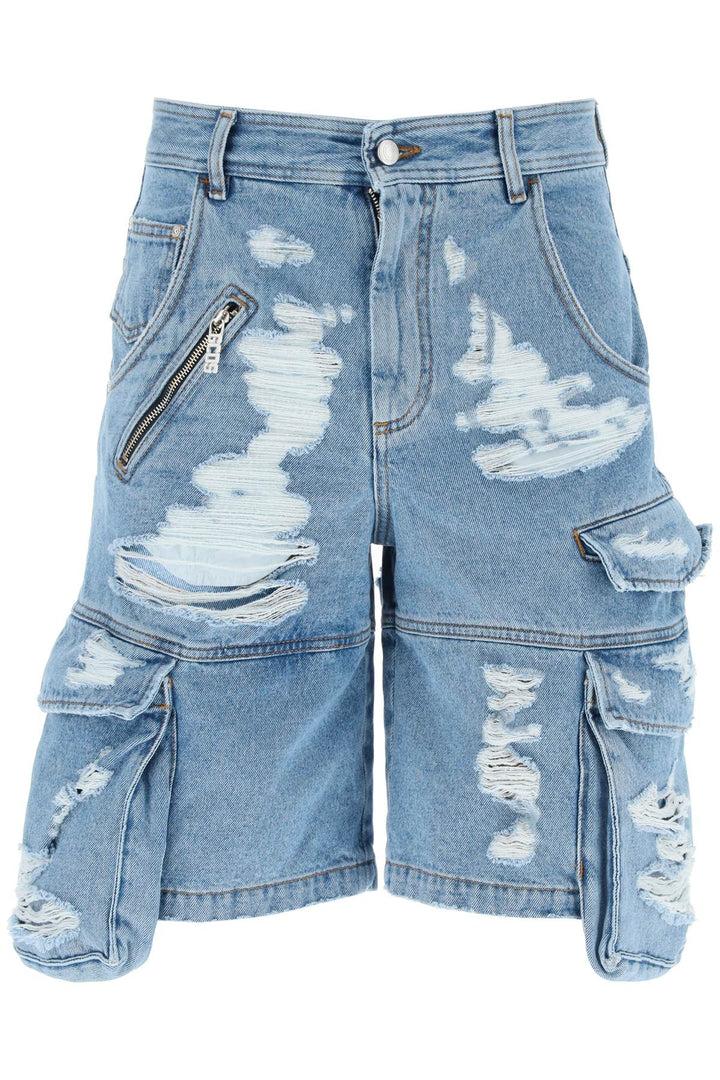 Ultracargo Destroyed Denim Shorts - GCDS - Men