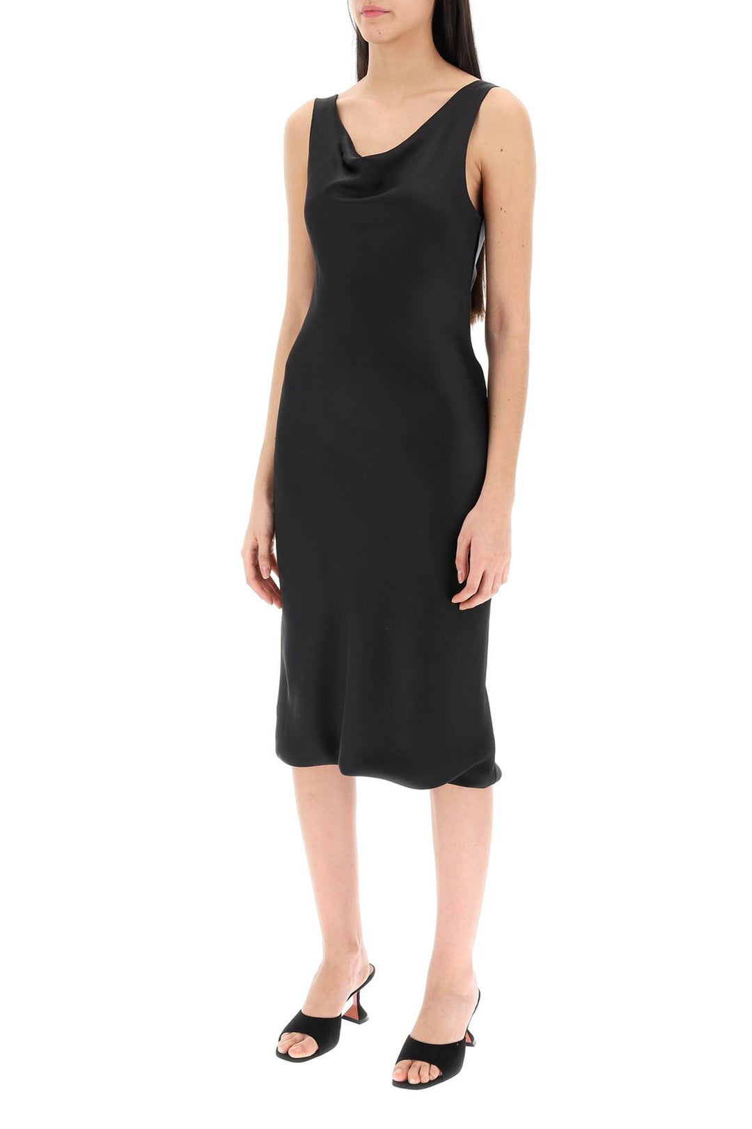 Drape Neck Satin Dress - Norma Kamali - Women