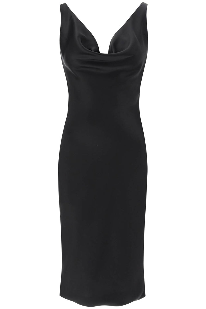 Drape Neck Satin Dress - Norma Kamali - Women