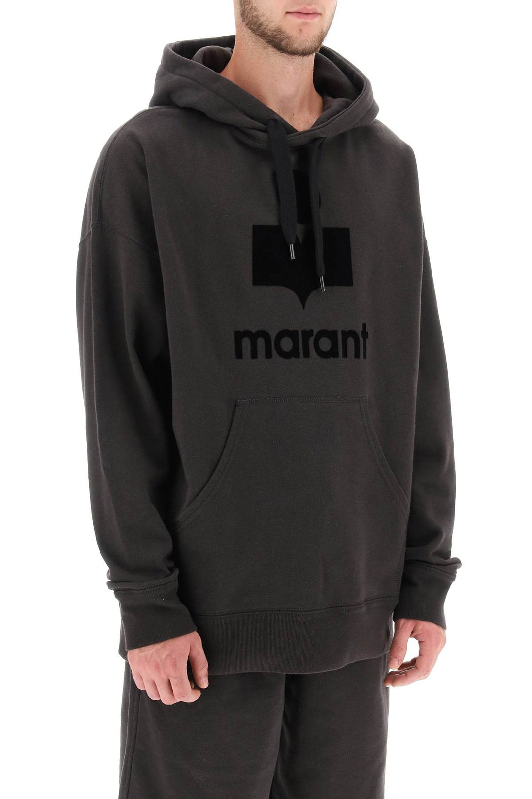 'Miley' Hoodie With Flocked Logo - Marant - Men