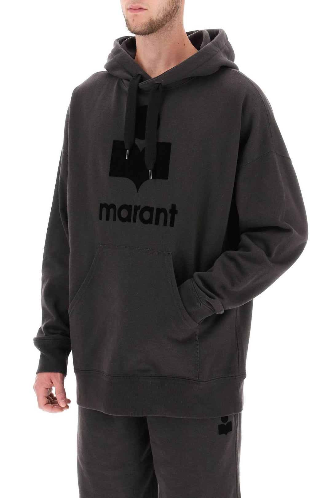 'Miley' Hoodie With Flocked Logo - Marant - Men