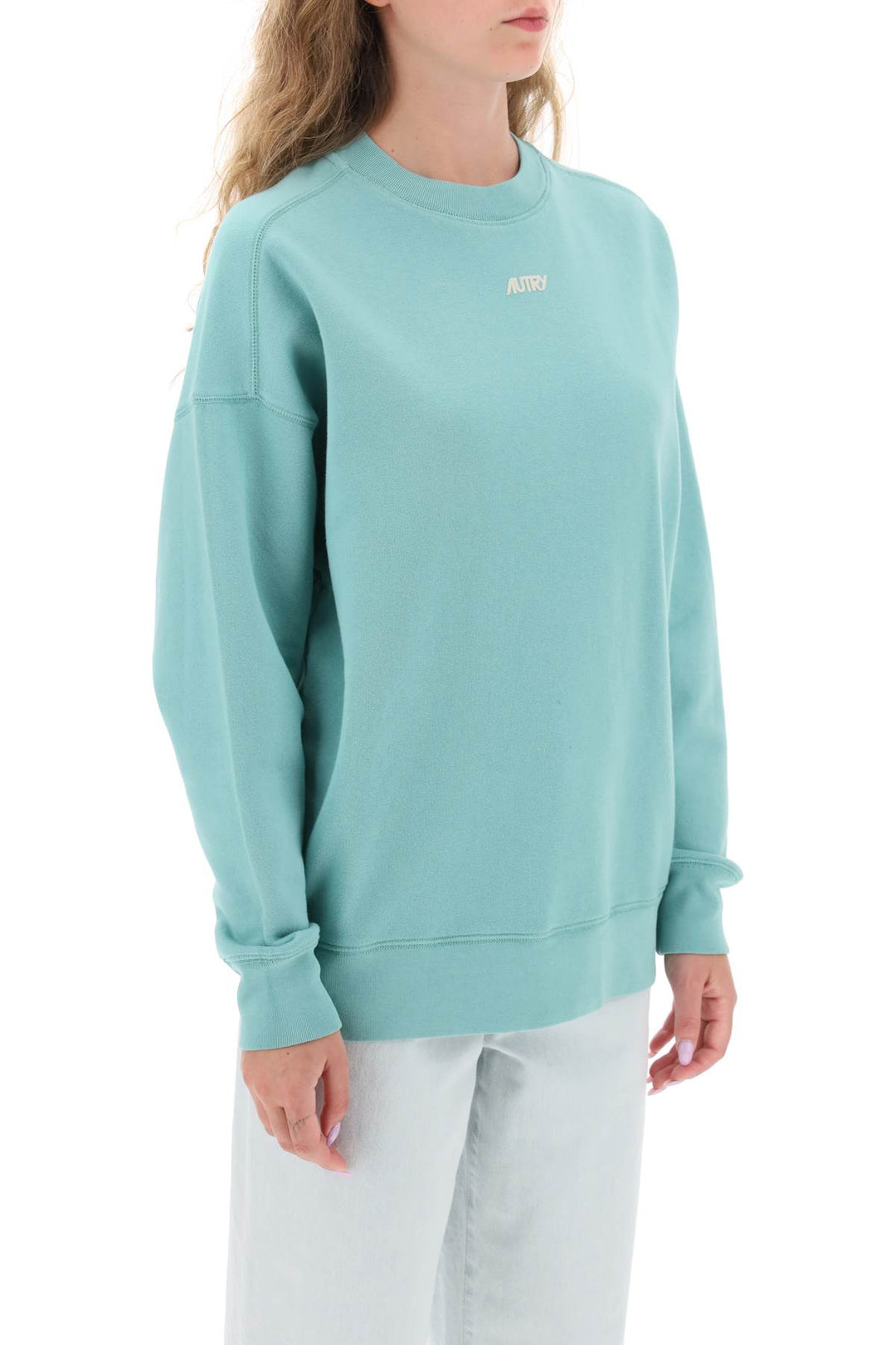 Crew Neck Sweatshirt With Logo Print - Autry - Women