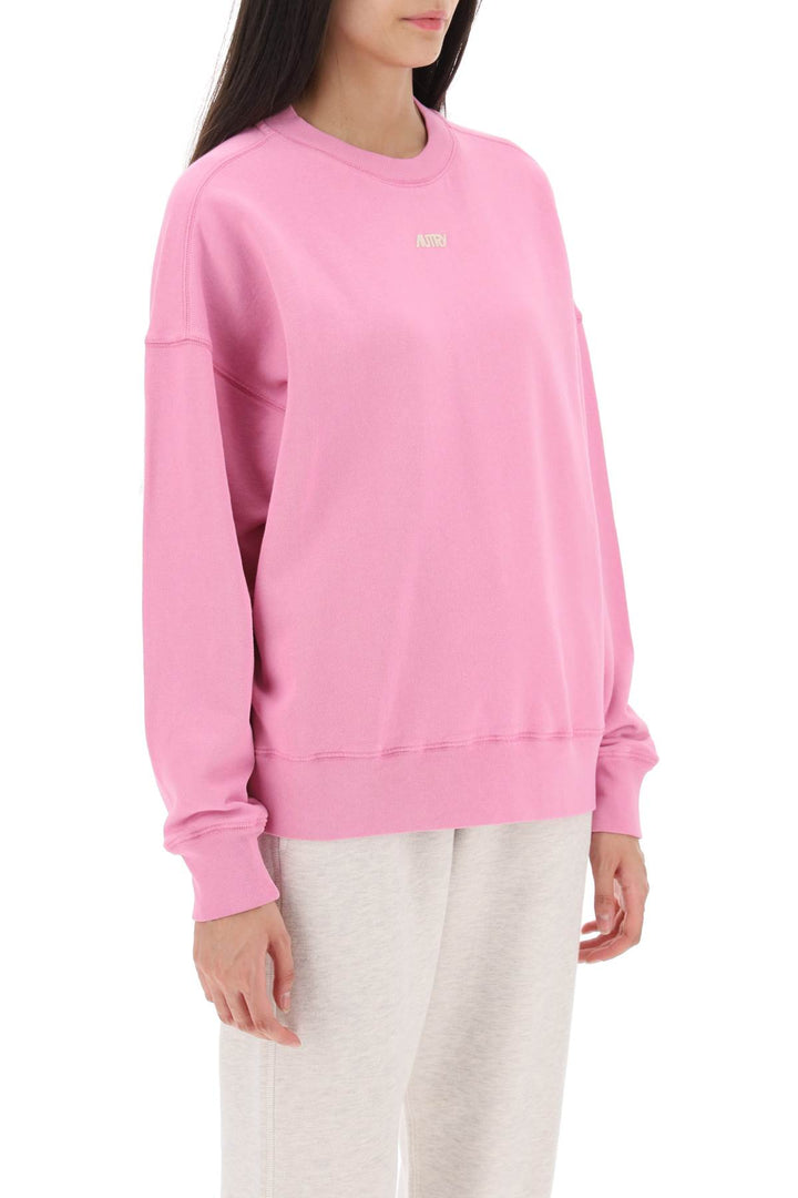 Crew Neck Sweatshirt With Logo Print - Autry - Women