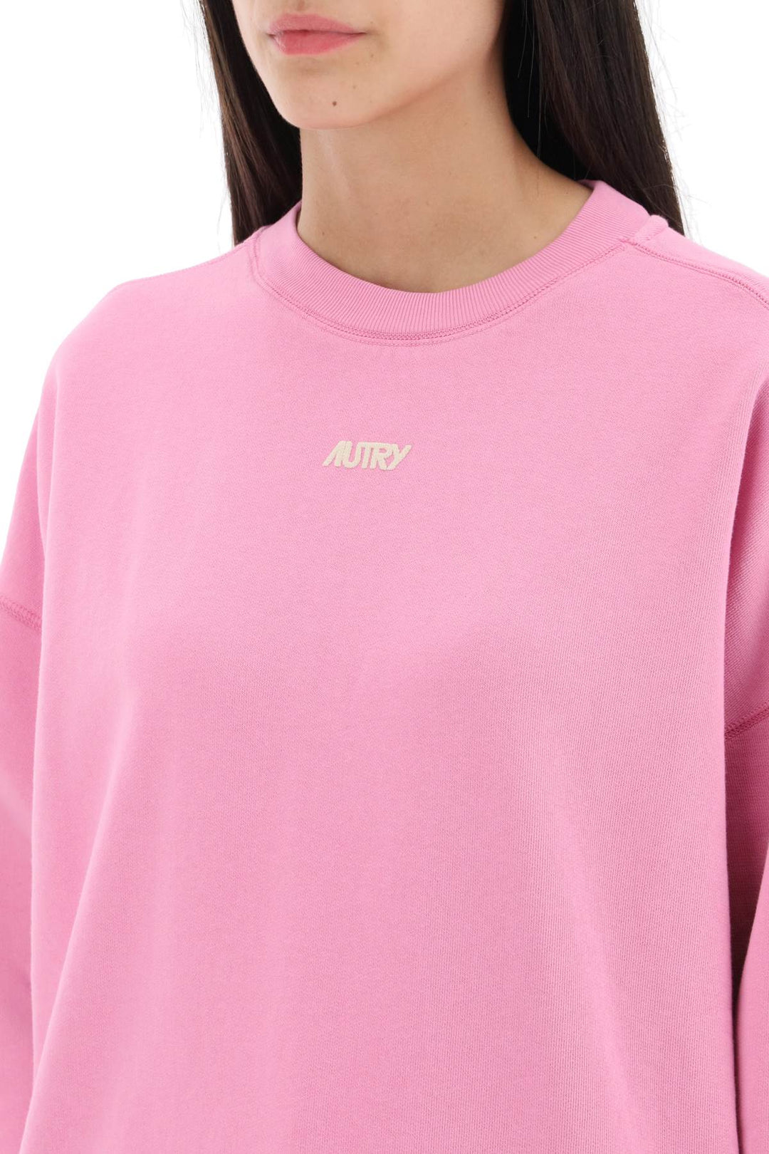 Crew Neck Sweatshirt With Logo Print - Autry - Women