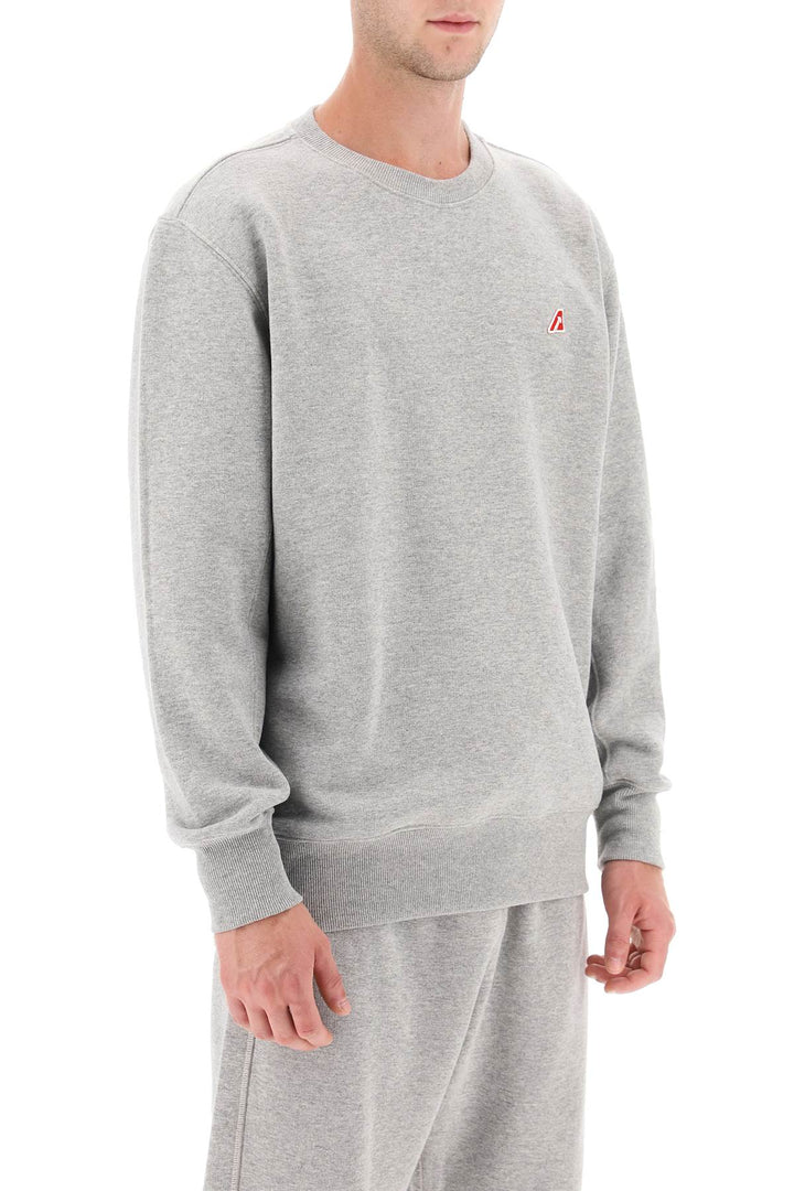 Crew Neck Sweatshirt With Logo Patch - Autry - Men