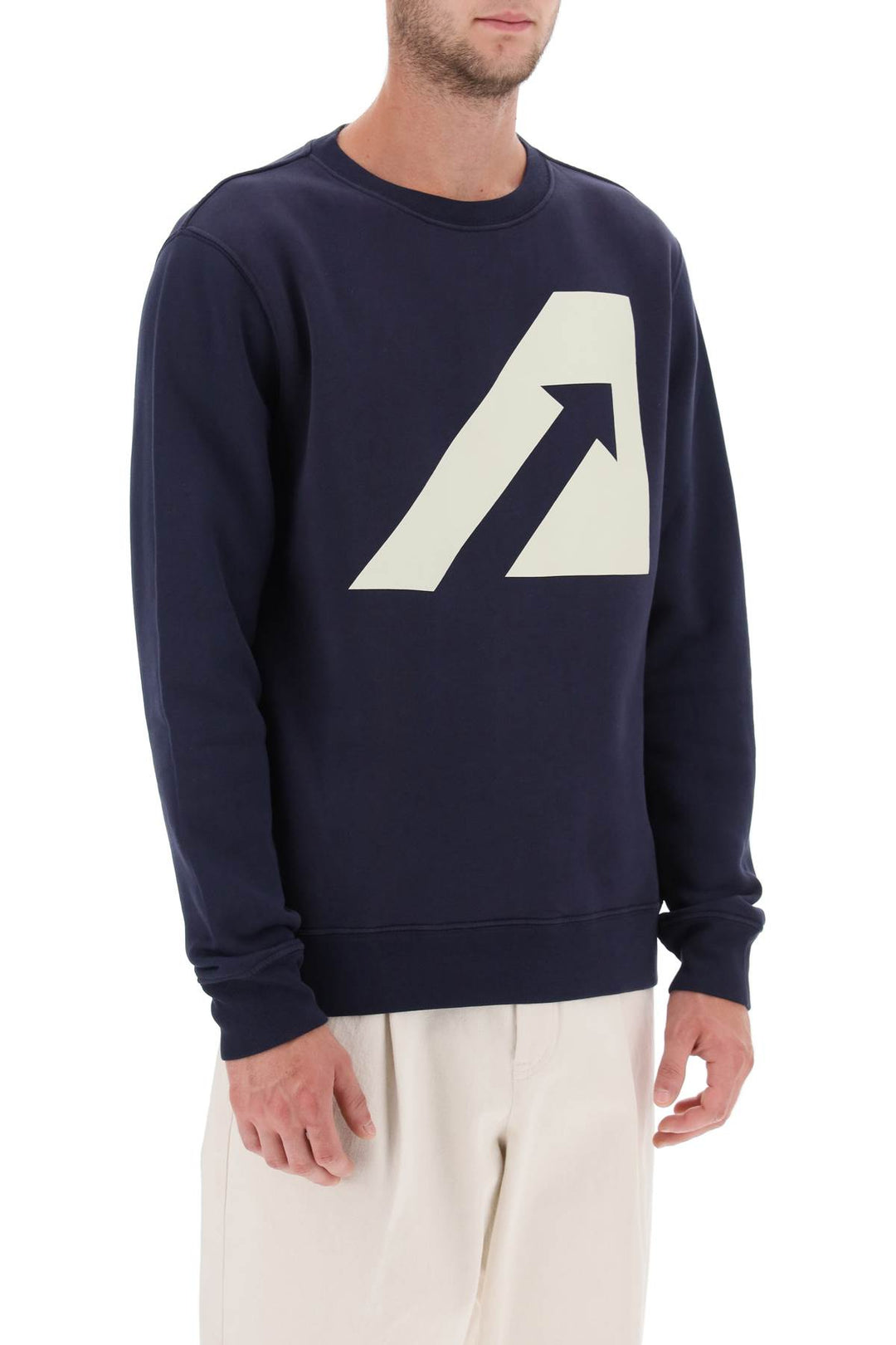 Crew Neck Sweatshirt With Logo Print - Autry - Men