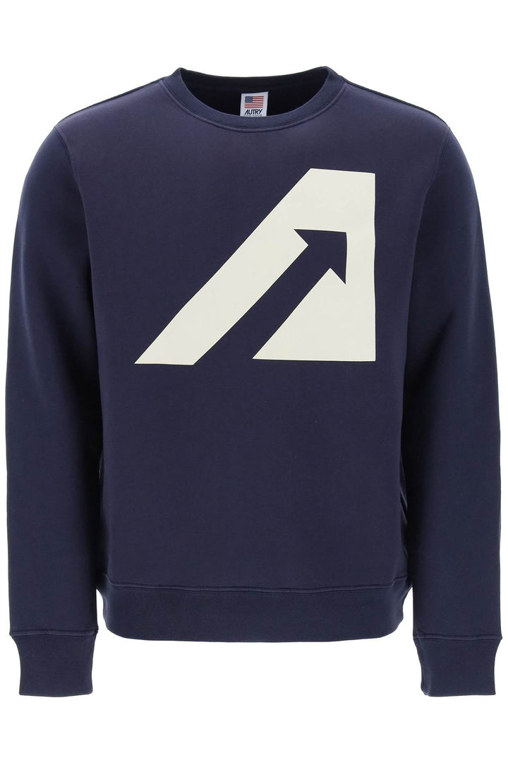 Crew Neck Sweatshirt With Logo Print - Autry - Men