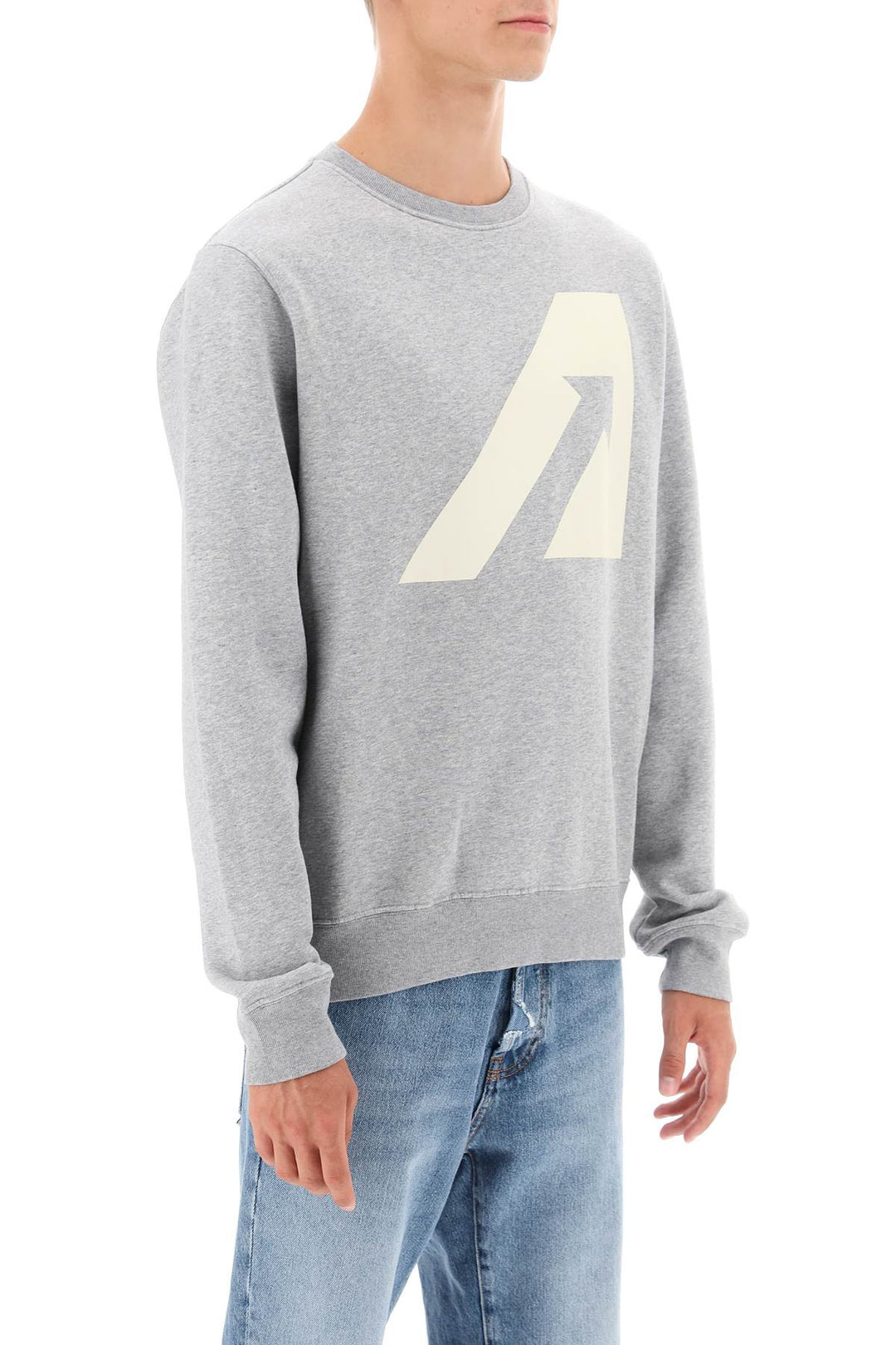 Crew Neck Sweatshirt With Logo Print - Autry - Men