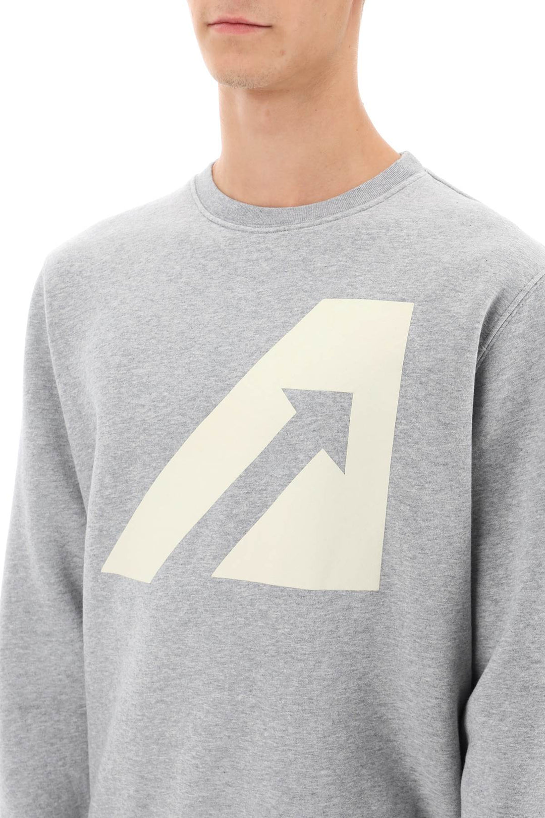 Crew Neck Sweatshirt With Logo Print - Autry - Men