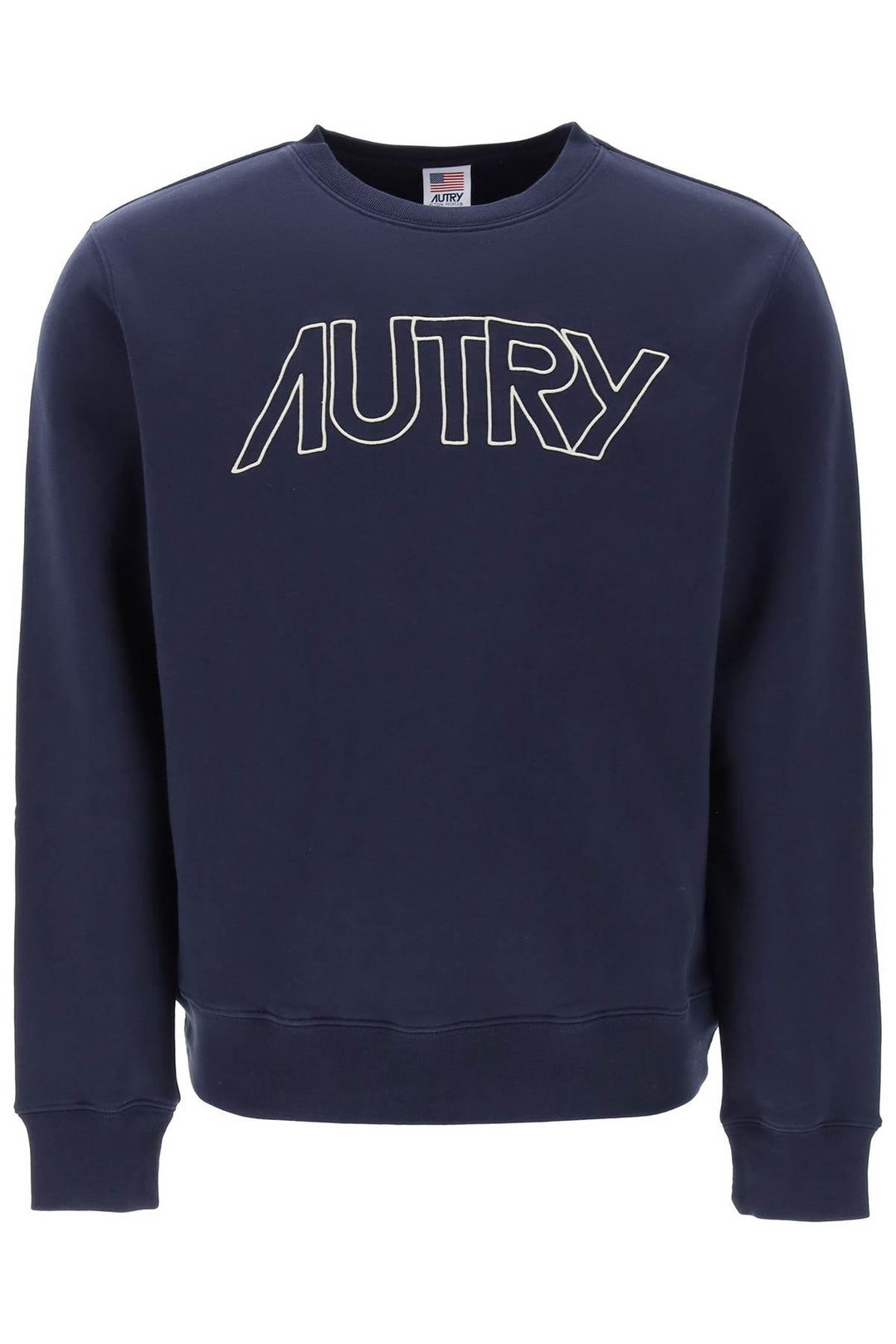 Crew Neck Sweatshirt With Logo Embroidery - Autry - Men