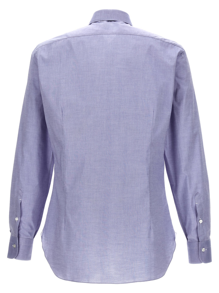 Micro Operated Shirt Shirt, Blouse Light Blue