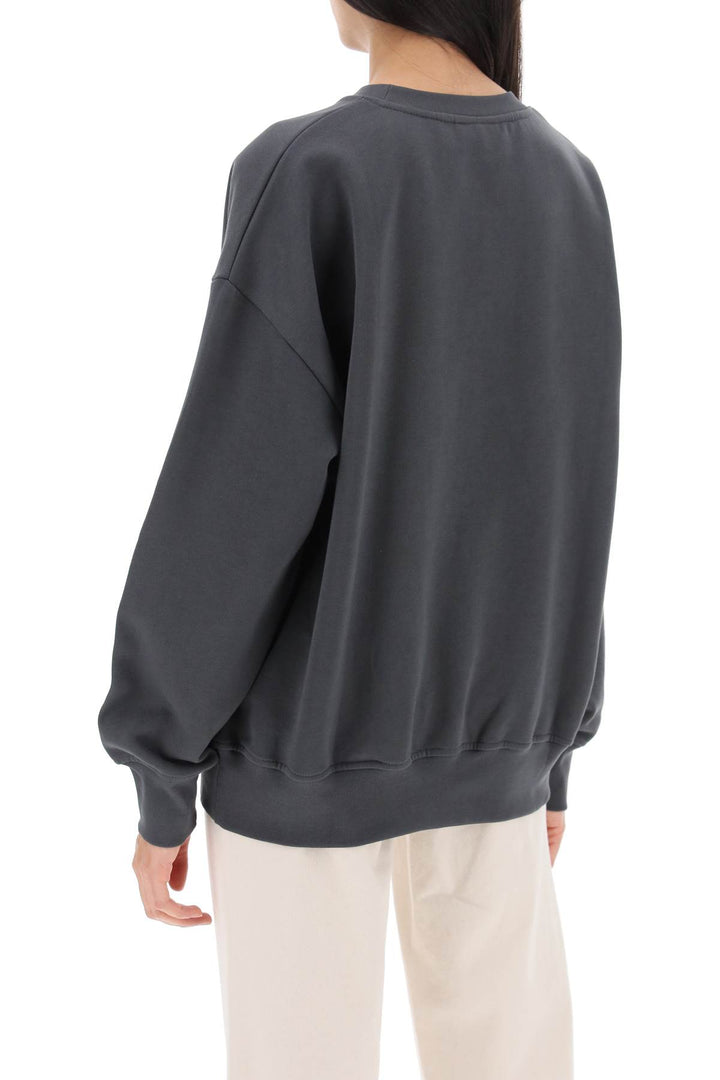 Oversized Sweatshirt With Logo Print - Ganni - Women