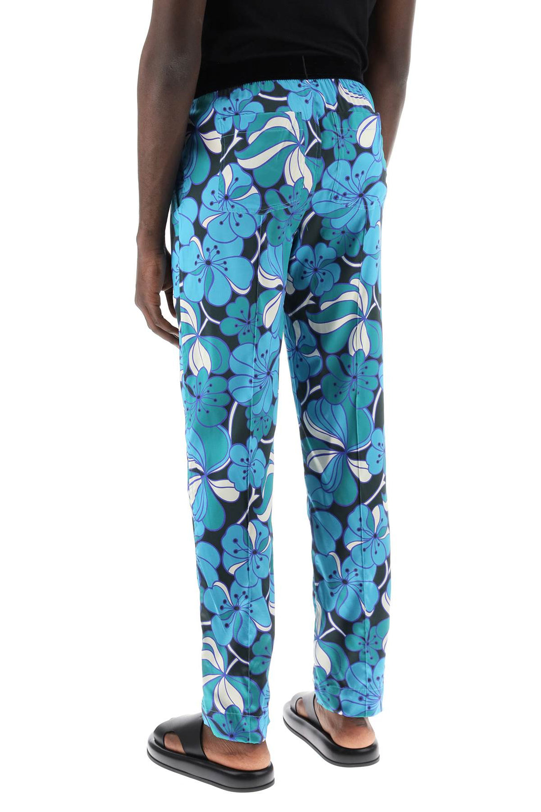 Pajama Pants In Floral Silk - Tom Ford - Men