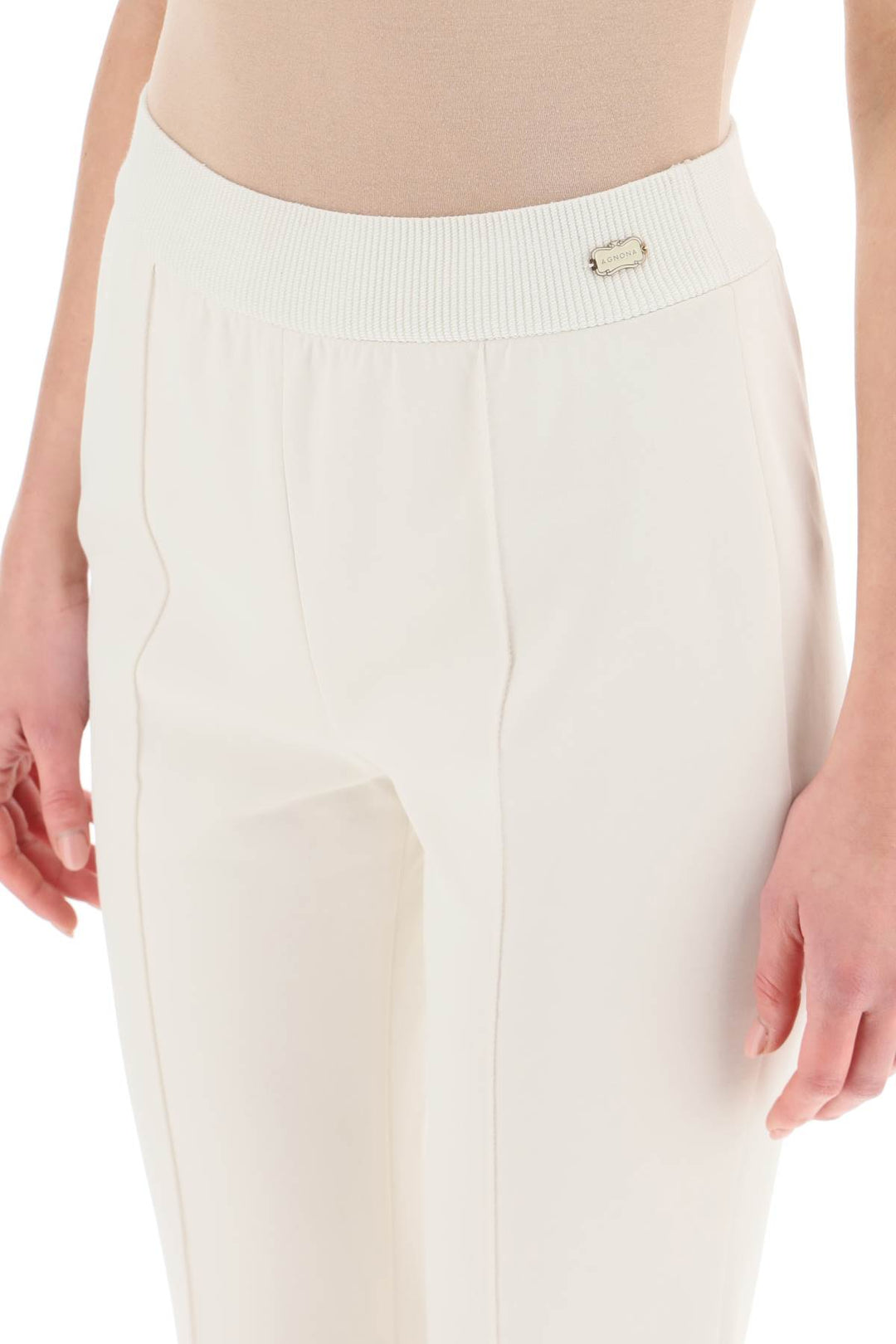 Technical Cotton Jersey Pants - Agnona - Women