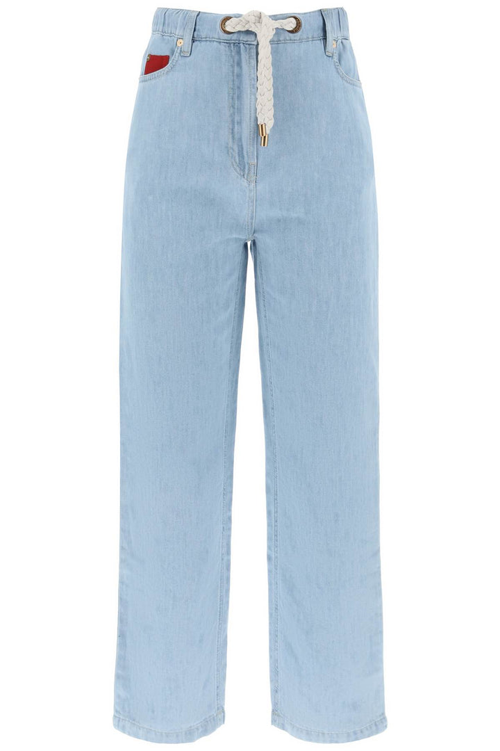 Drawstring Jeans In Light Denim - Agnona - Women