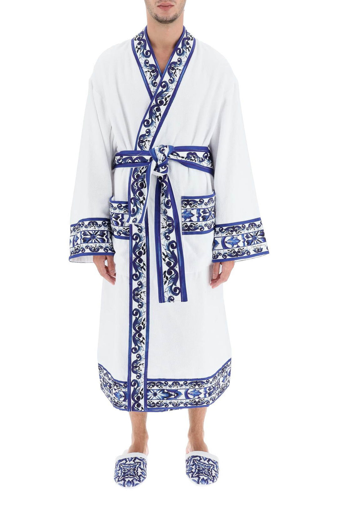 'Blu Mediterraneo' Bathrobe - Dolce & Gabbana - CLT