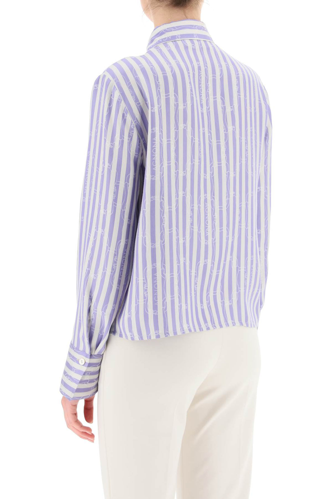 Striped Shirt With Ribbon Motif - Agnona - Women