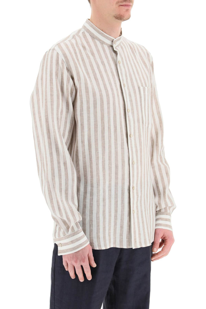 Striped Linen Shirt - Agnona - Men