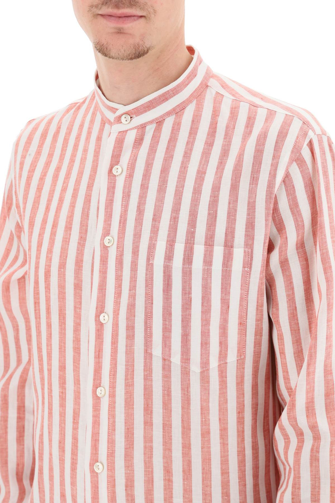 Striped Linen Shirt - Agnona - Men