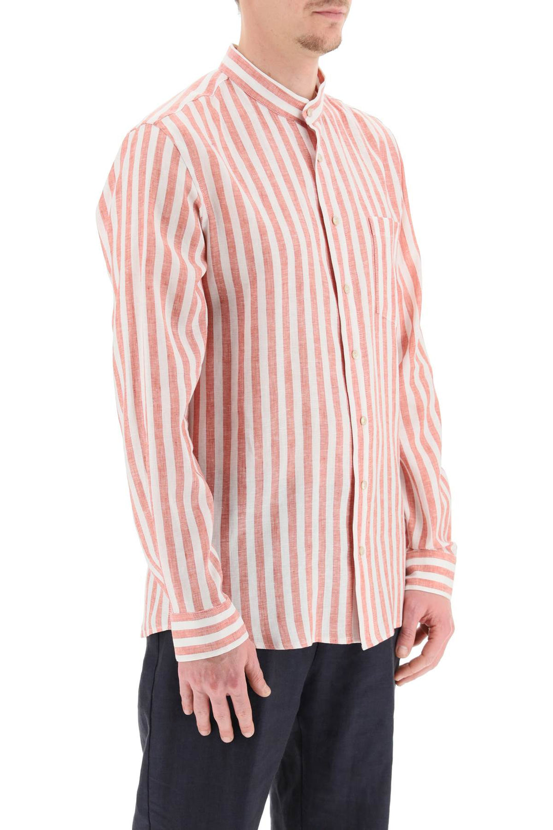 Striped Linen Shirt - Agnona - Men