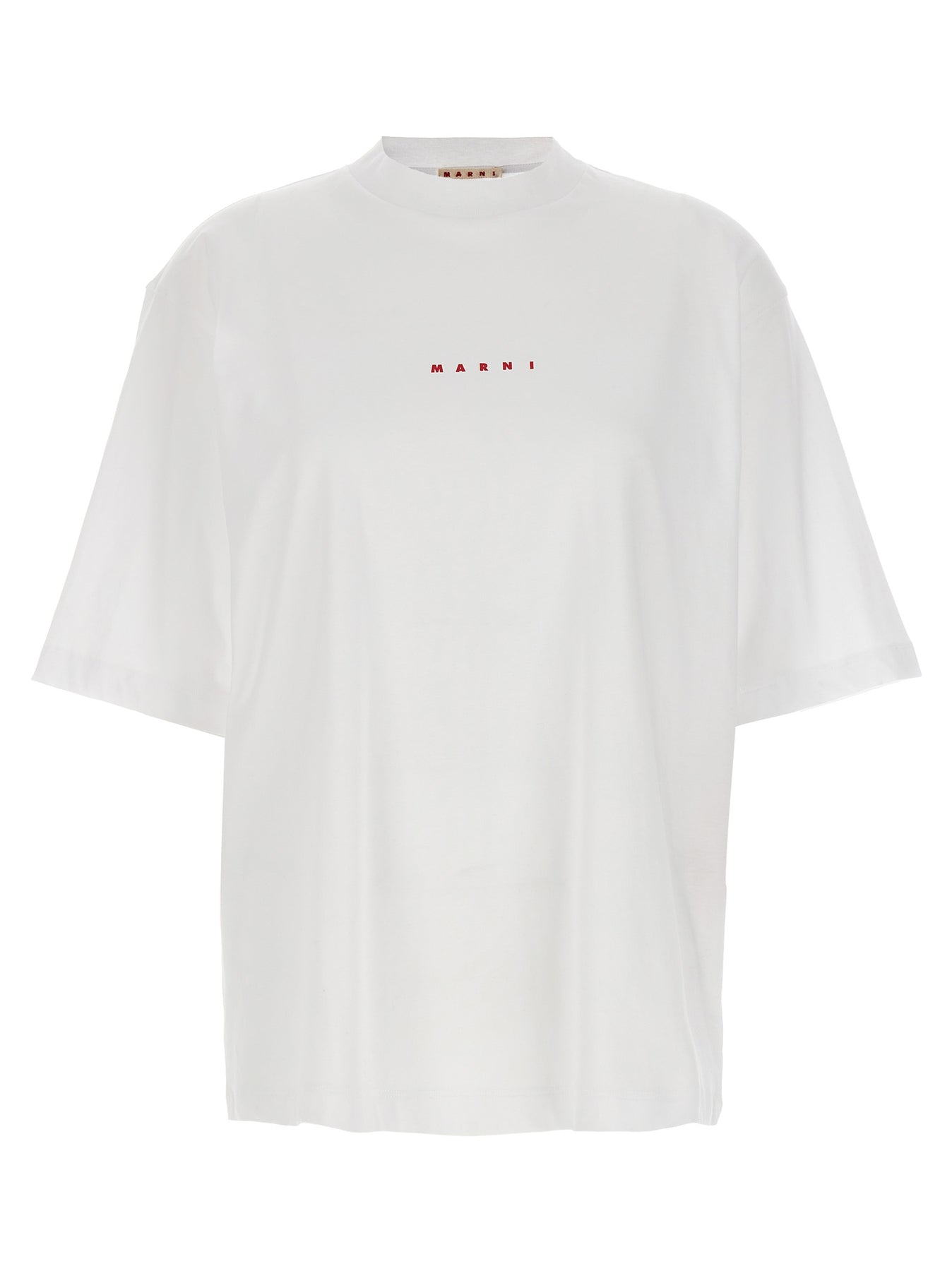 Shop Marni Logo Print T-shirt White
