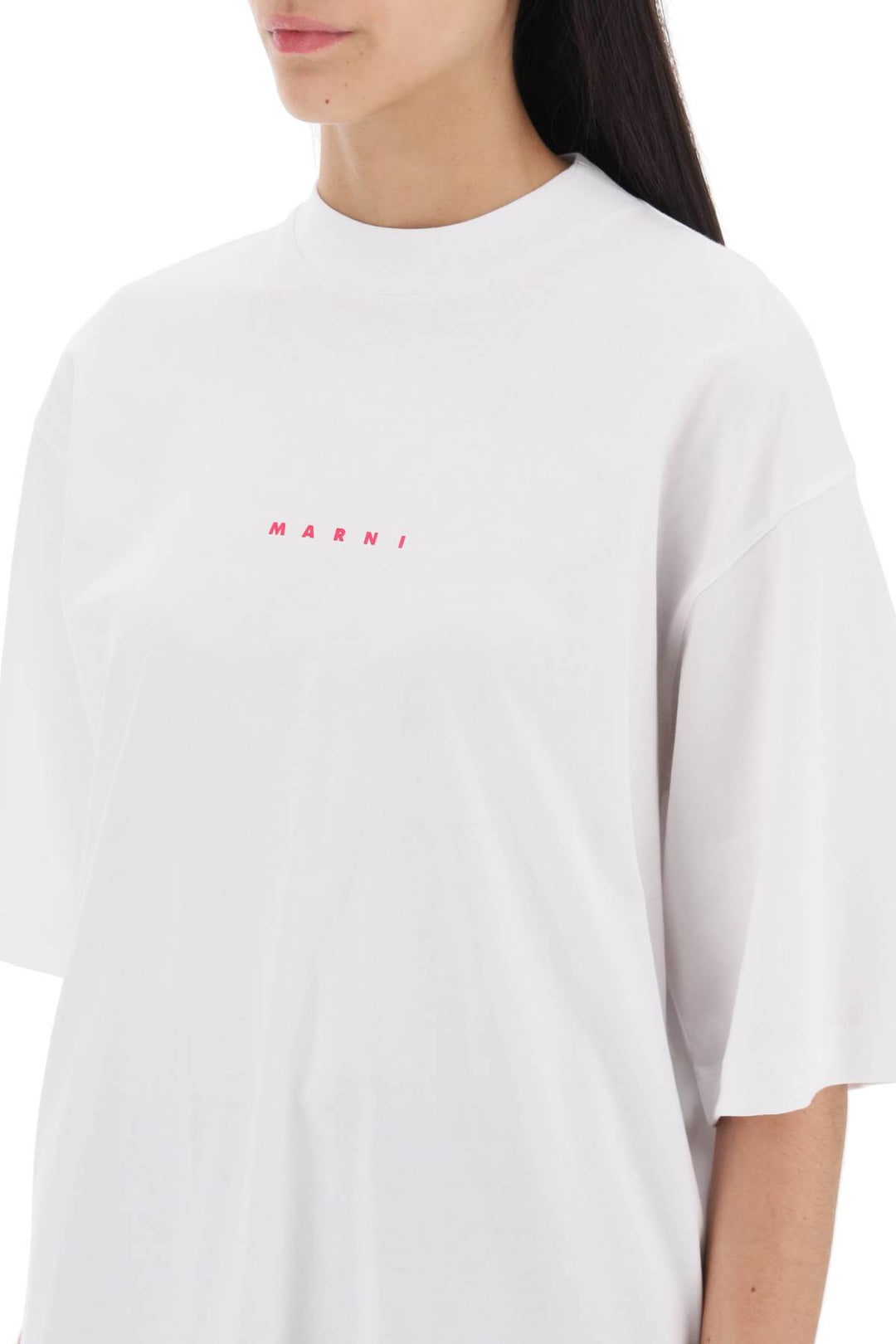 T Shirt With Logo Print - Marni - Women