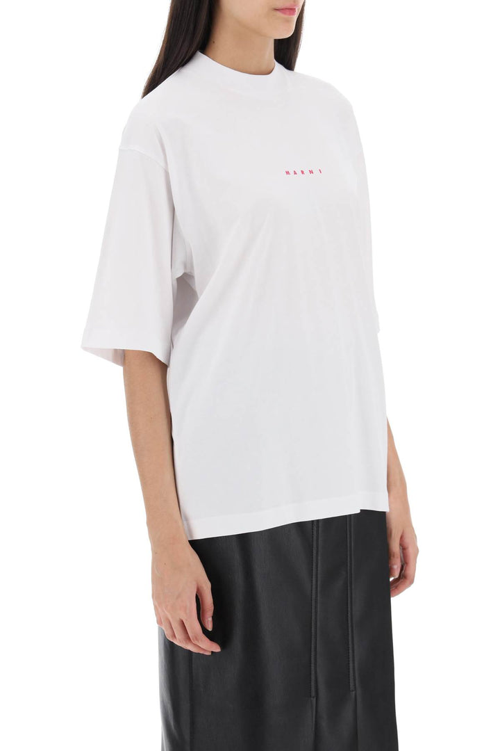 T Shirt With Logo Print - Marni - Women