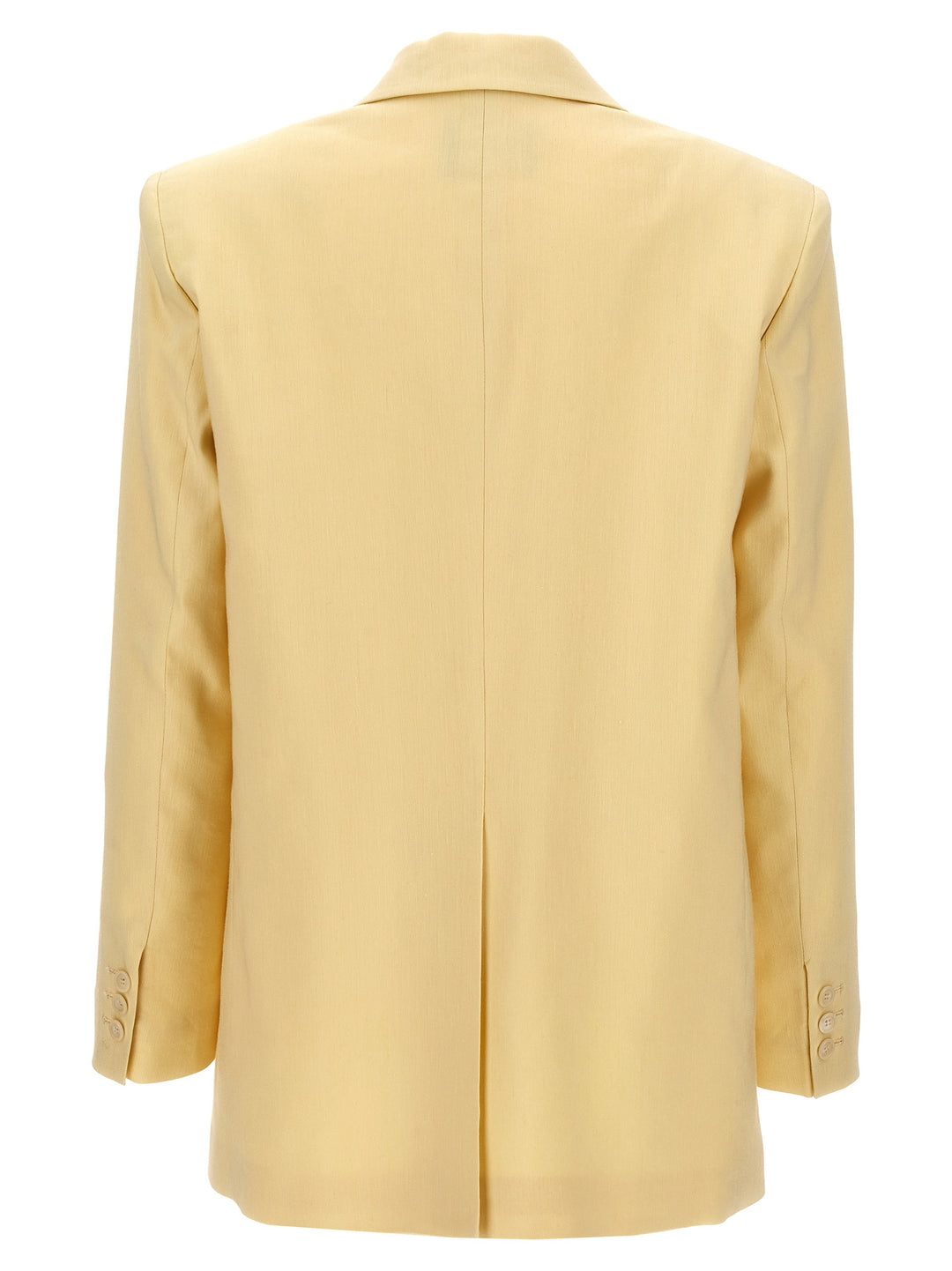 Single-Breasted Linen Blazer Blazer And Suits Yellow