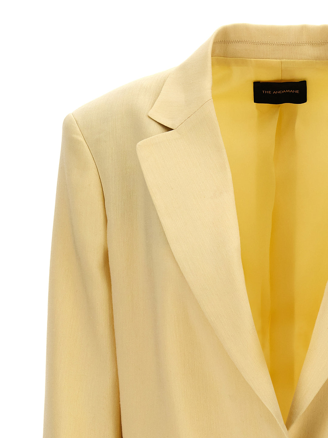 Single-Breasted Linen Blazer Blazer And Suits Yellow