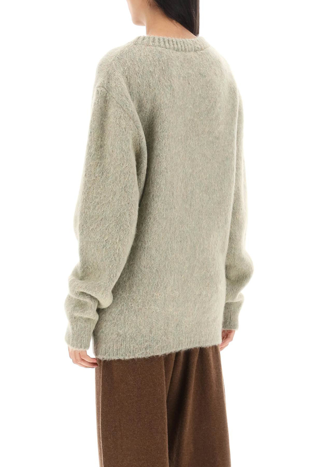 Sweater In Melange Effect Brushed Yarn - Lemaire - Women