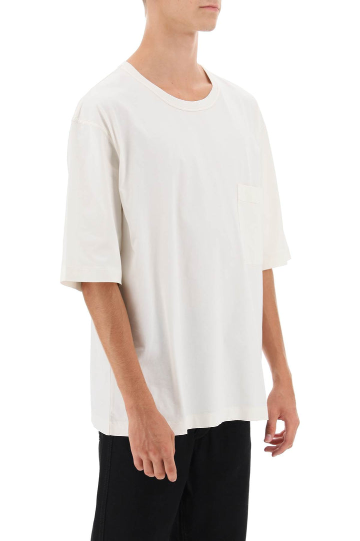 Oversized T Shirt With Patch Pocket - Lemaire - Men