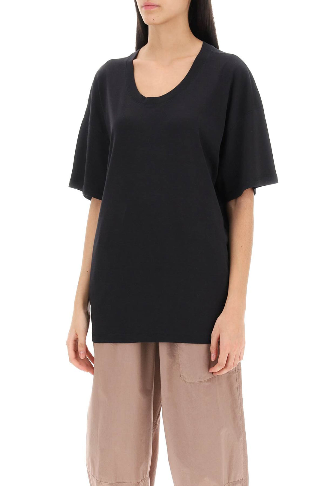 Oversized T Shirt In Cotton - Lemaire - Women