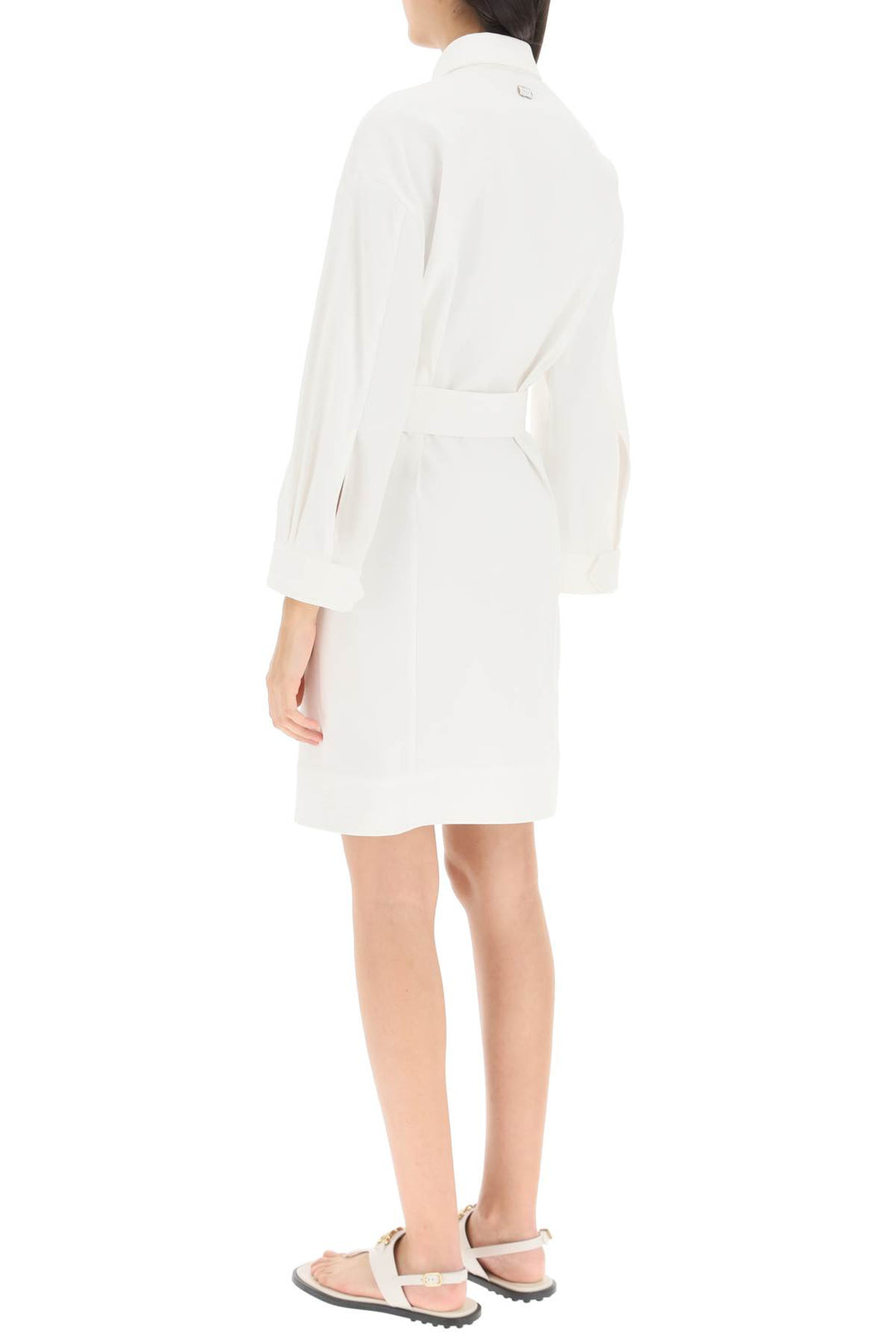 Belted Twill Shirt Dress - Agnona - Women